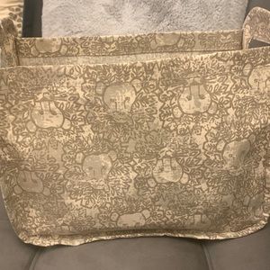 2-piece tote/diaper caddy and makeup bag/wet bag